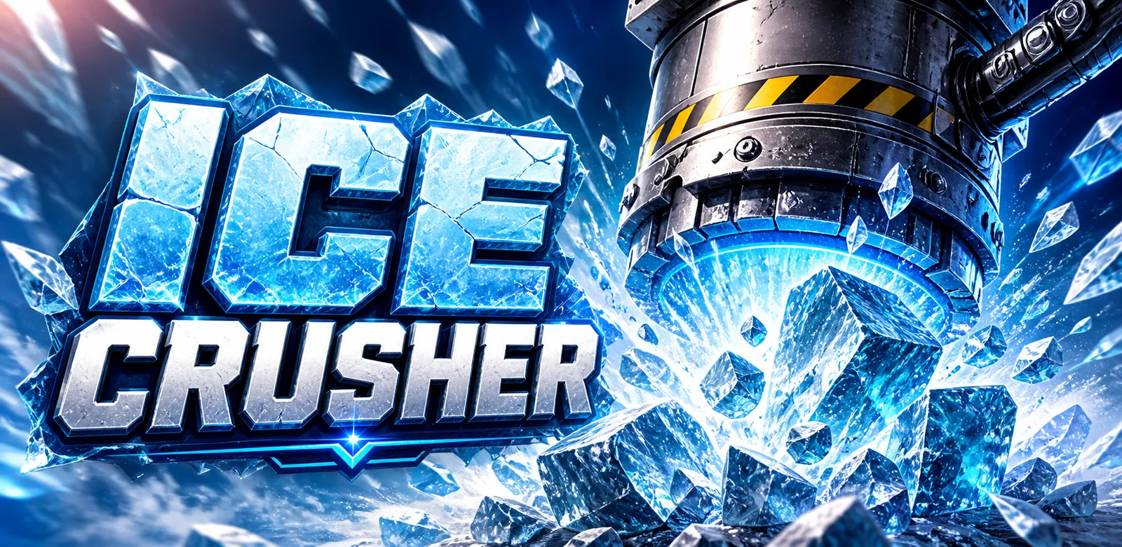 Ice Crusher key art showing a crusher breaking ice crystals
